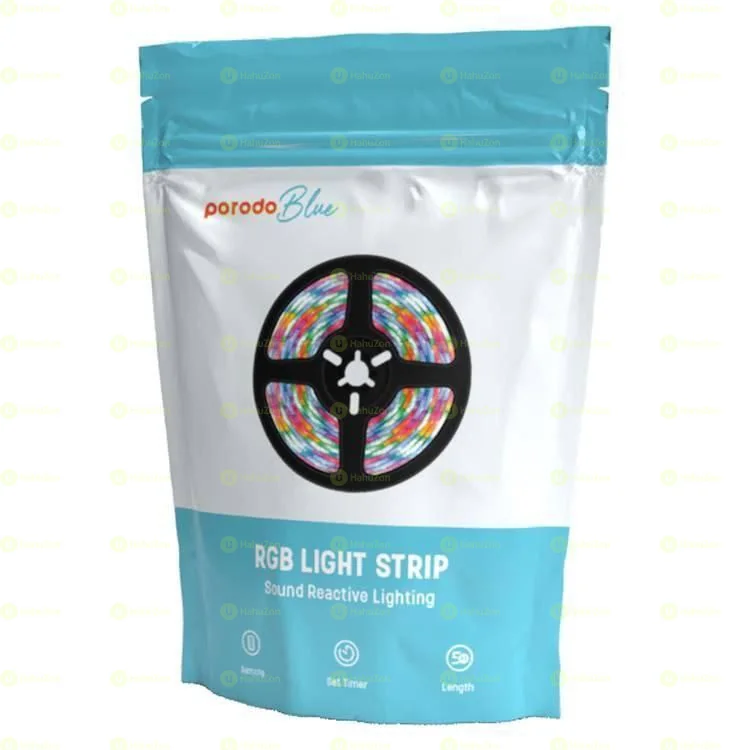 Porodo Blue Sound Reactive RGB Strip Light with Remote Control