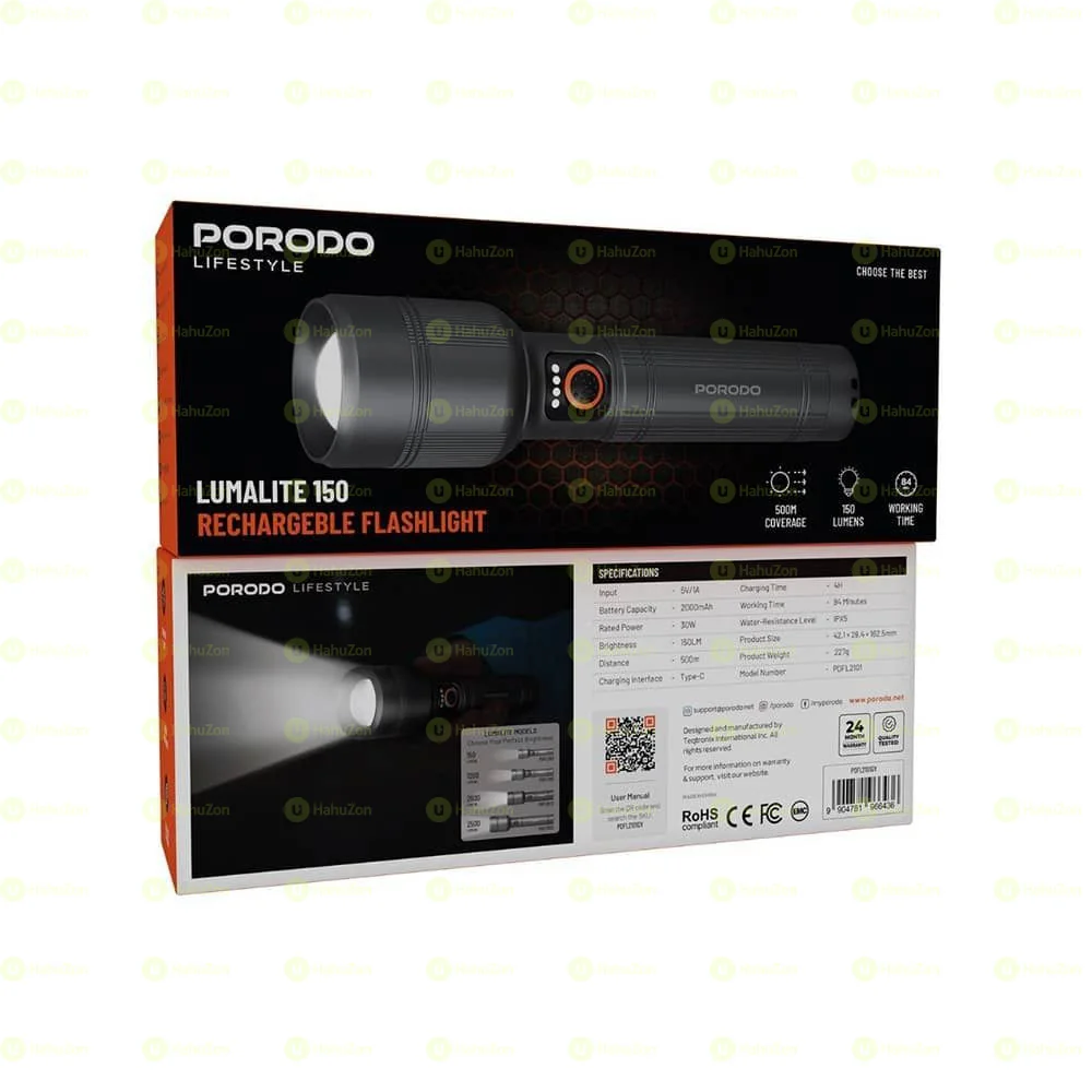 Porodo Rechargeable Flashlight