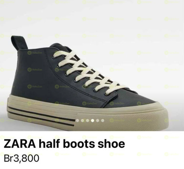 Zara Navy Leather Men’s Shoes