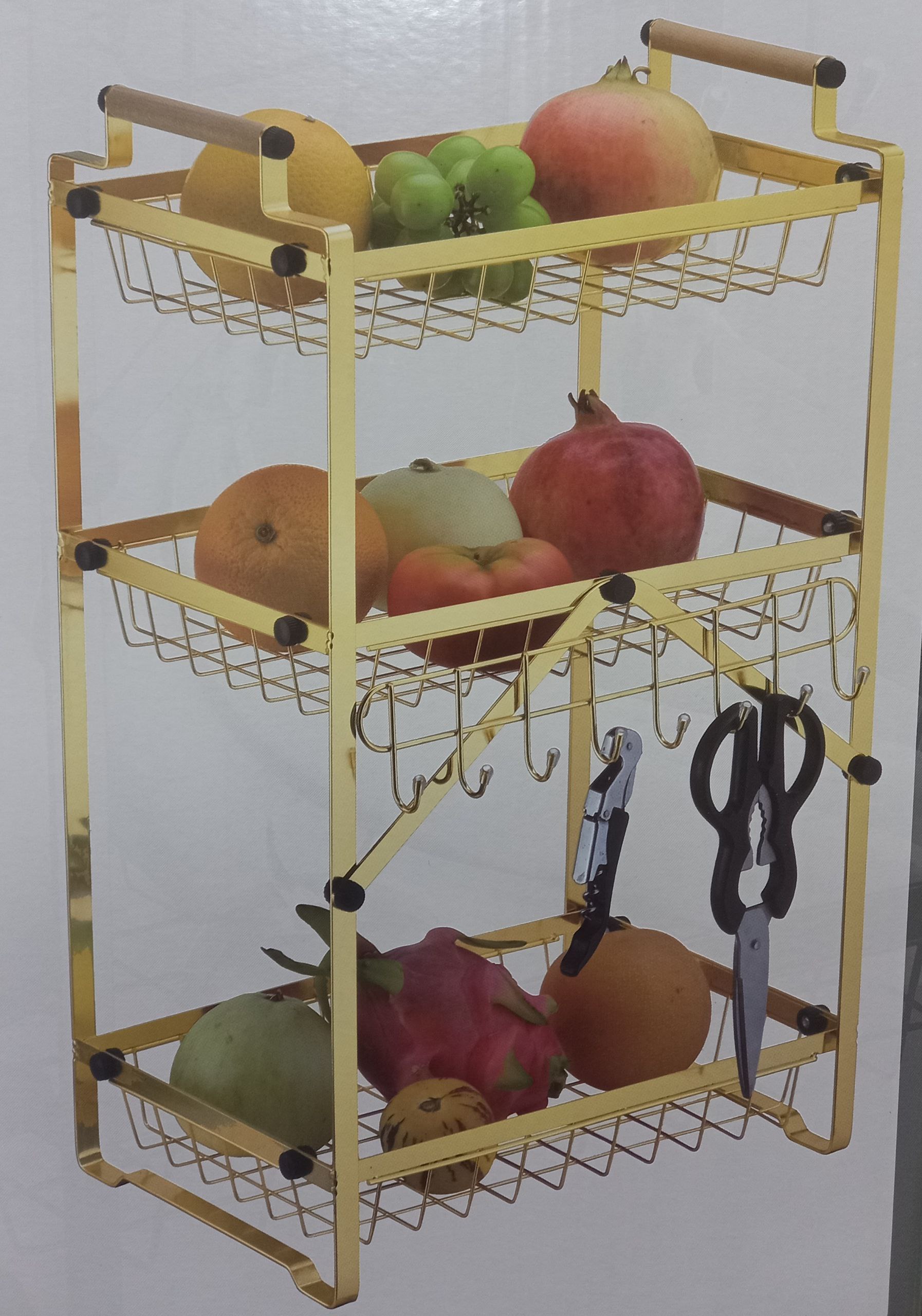 ባለ3 መደርደሪያ የፍሩት ራክ