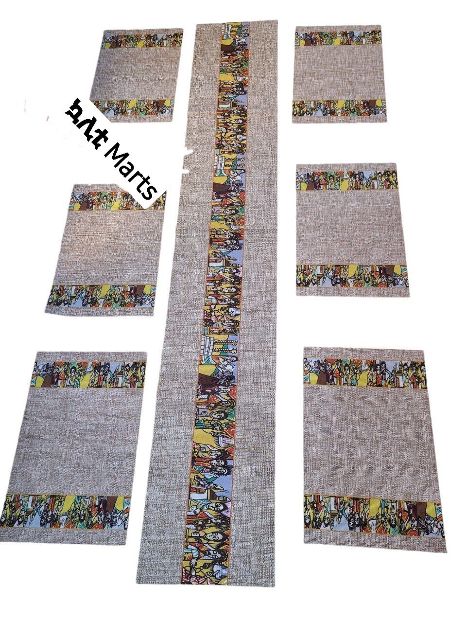 7pcs Tablemats with Table Runner