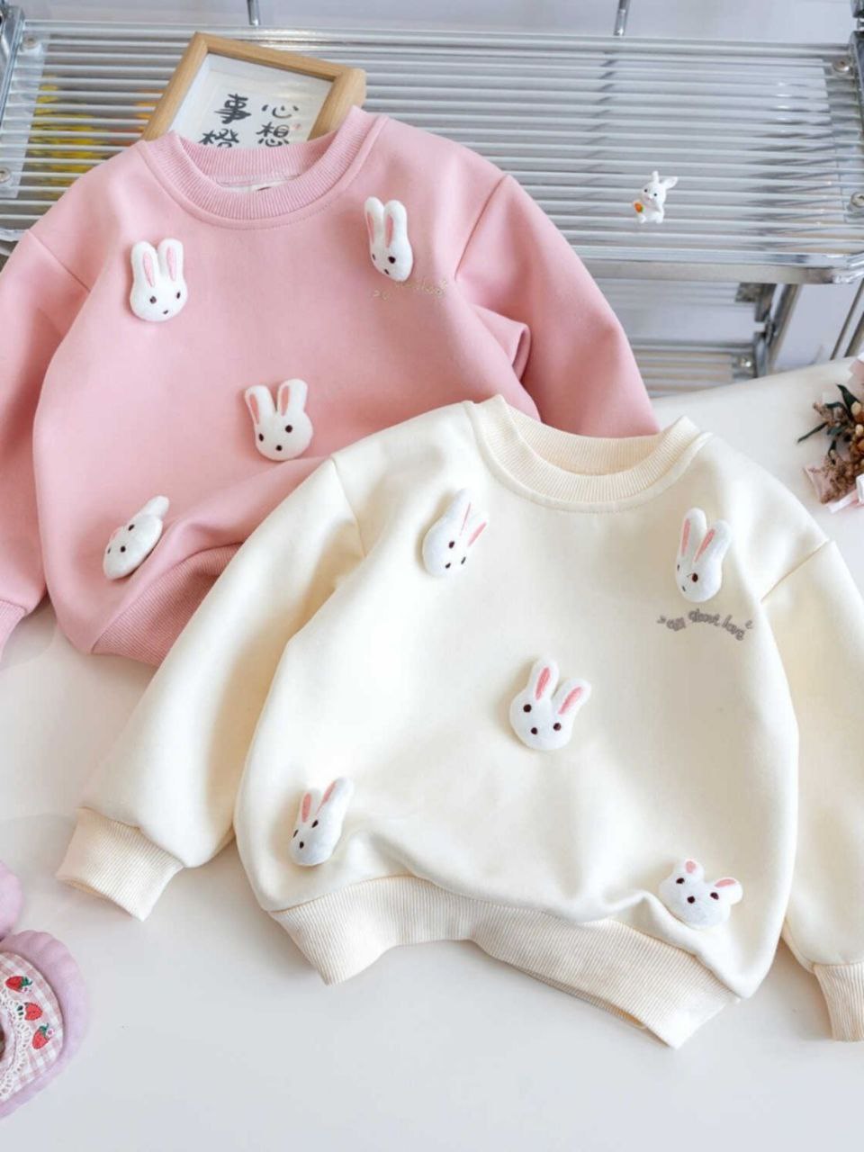 Cartoon Rabbit 3D Cute Kids Sweatshirt