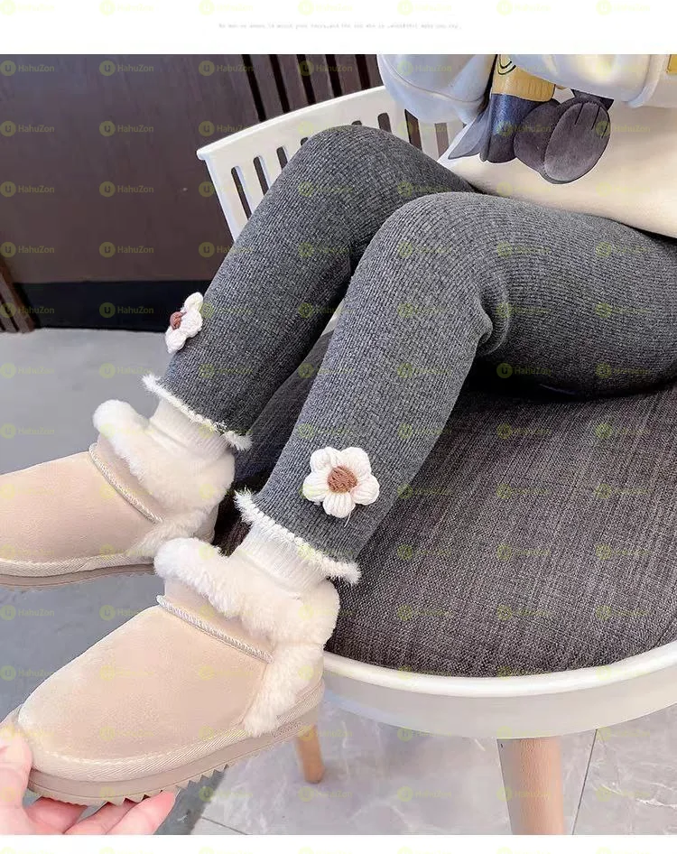 Velvet Plus Cute Kids Leggings