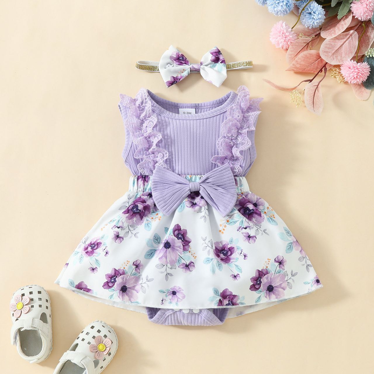 Babygirl 2Pcs Set Floral Dress