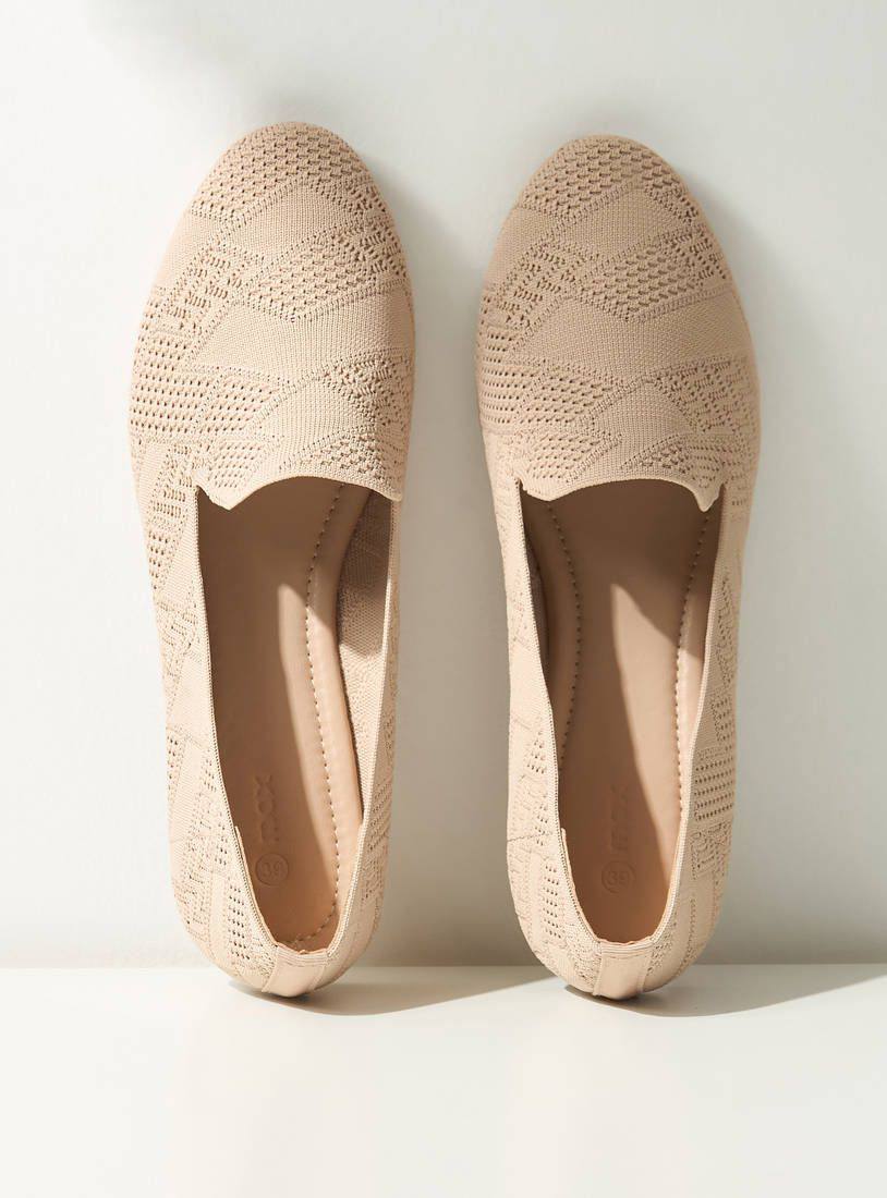 Max Textured Slip On Ballerina Women's Shoes