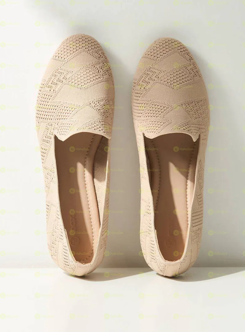 Max Textured Slip On Ballerina Women's Shoes