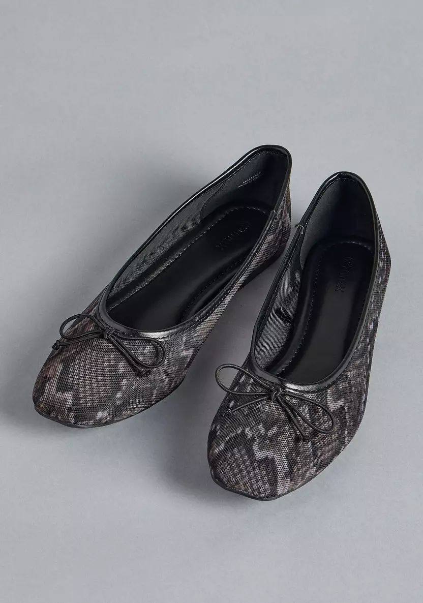 Max Slip On Mesh Bow Ballerina Women's Shoes