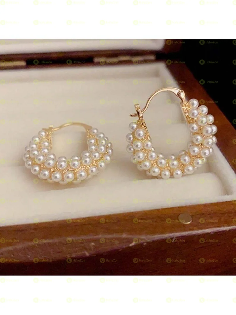Women's White Earrings