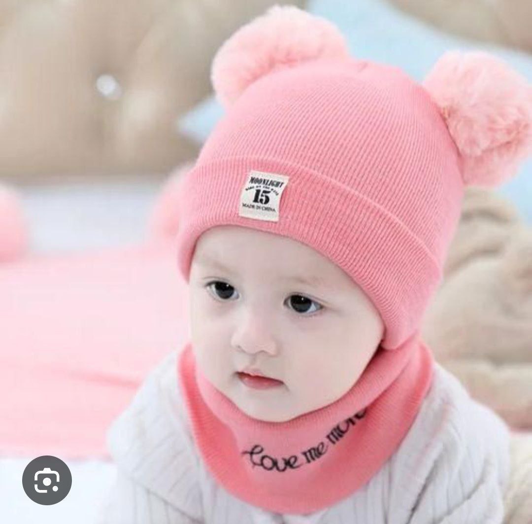 2pcs Baby Hat and Scarf