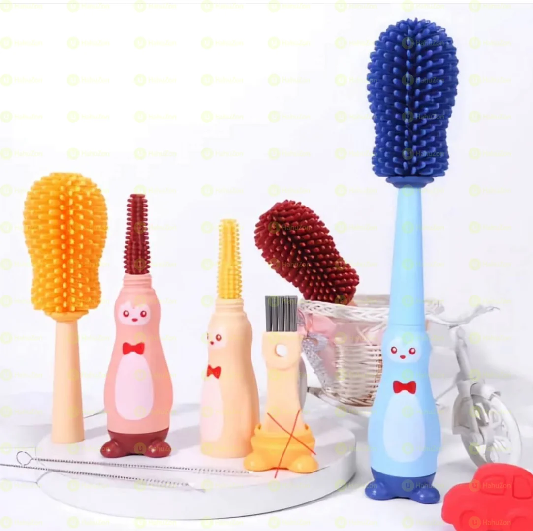 ከሲልከን የተሰራ የጡጦ ማጠብያ ብሩሽ