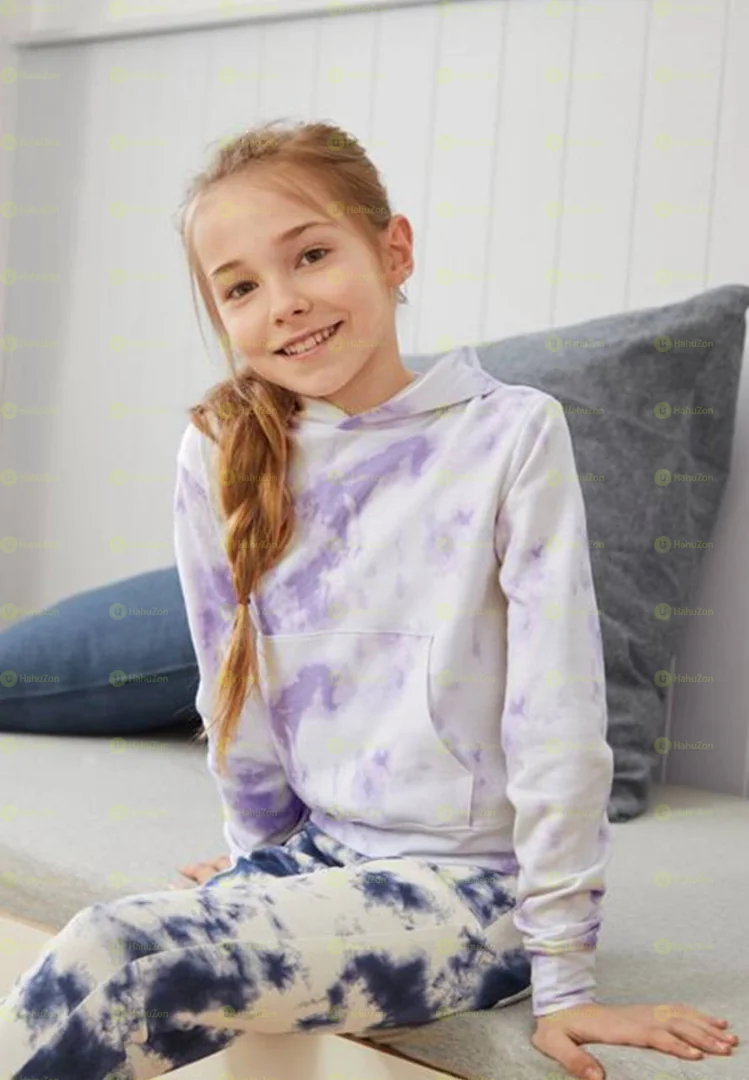 Tchibo Kid Girls Hooded Tie Dye Sweatshirt