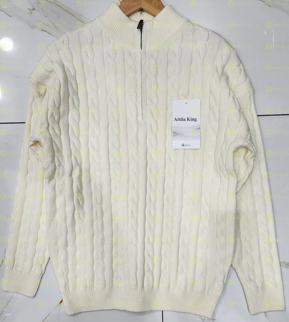 Men's Casual Knit Half Zip Sweater