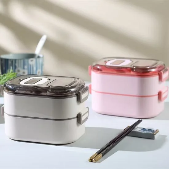 2-Layer Stainless Steel Lunch Box