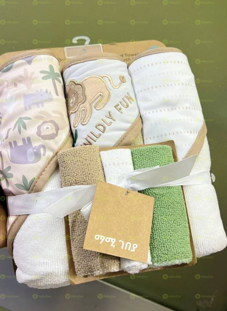 3 Piece Hooded Towel, 3 Piece Washcloths