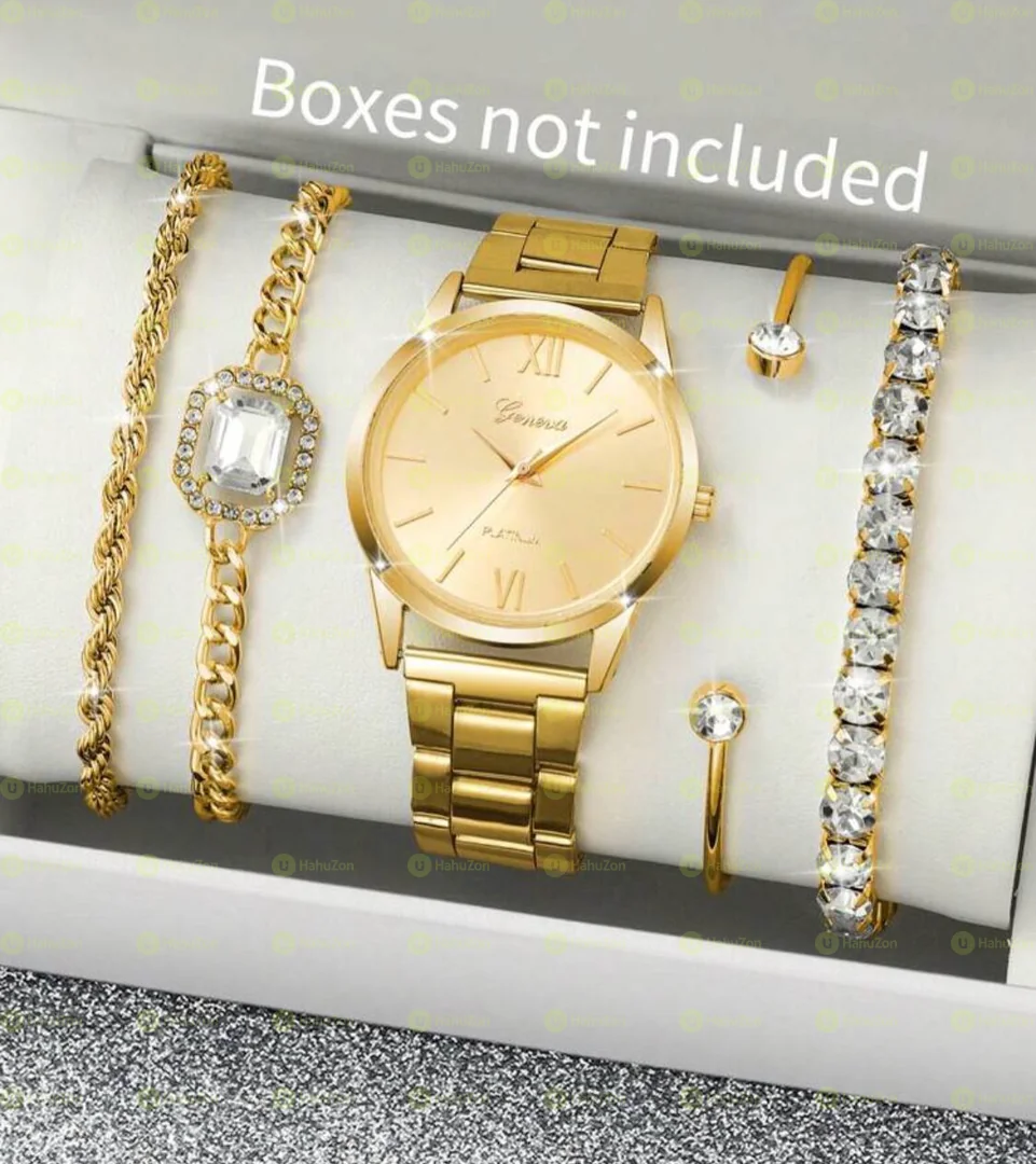 4pc Watch and Bracelet Set