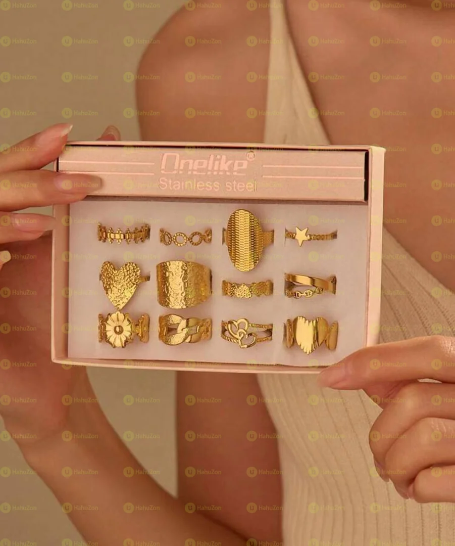 12pc Stainless Steel Rings