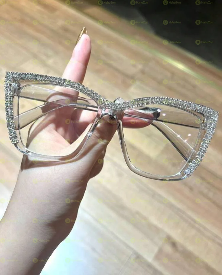 Anti Blue Light Sparkly White Eyeglass