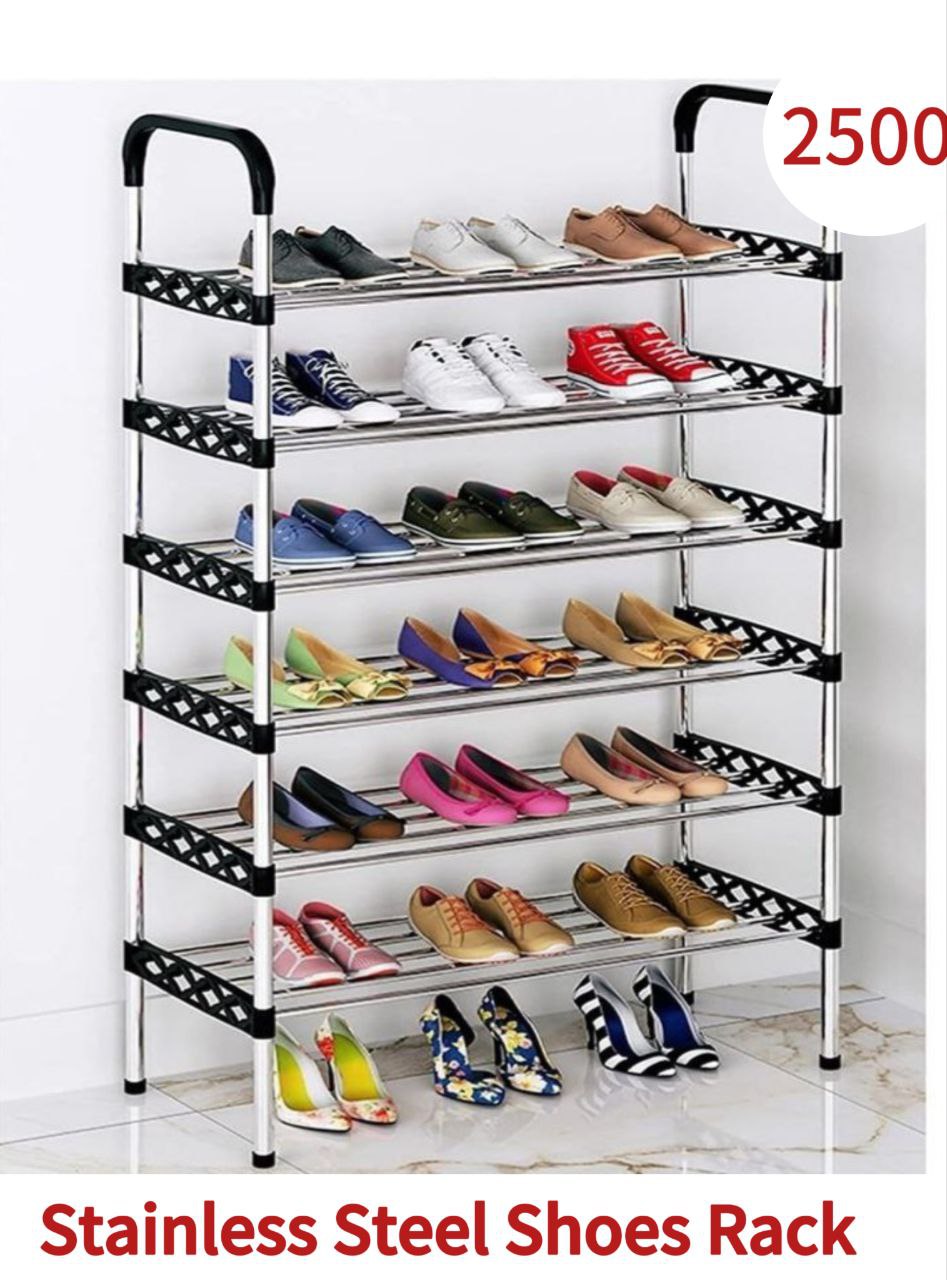 6 Layers Stainless Steel Shoes Rack