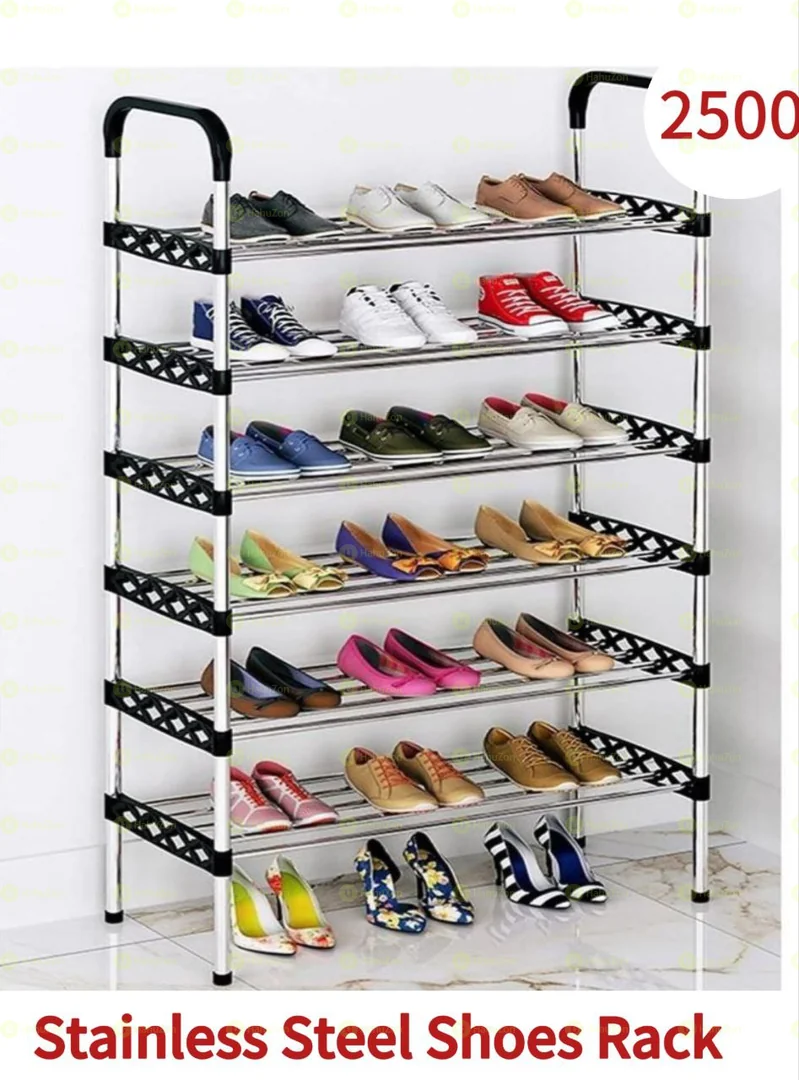 6 Layers Stainless Steel Shoes Rack