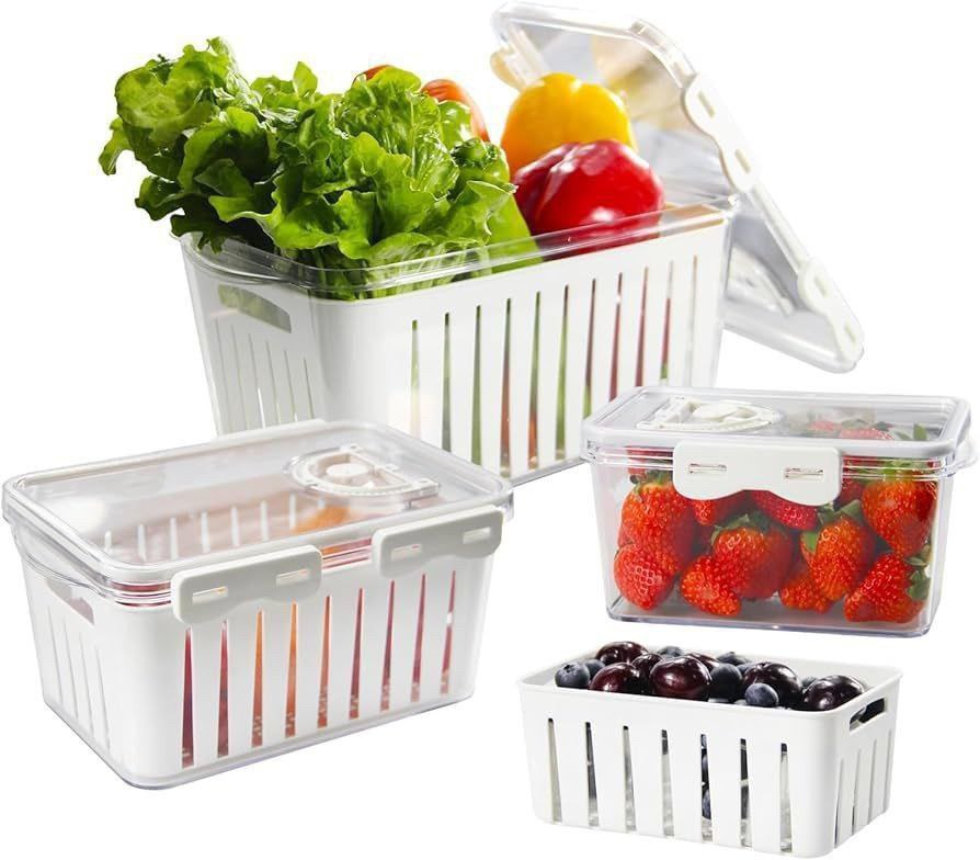 4 Refrigerator Food Storage Box