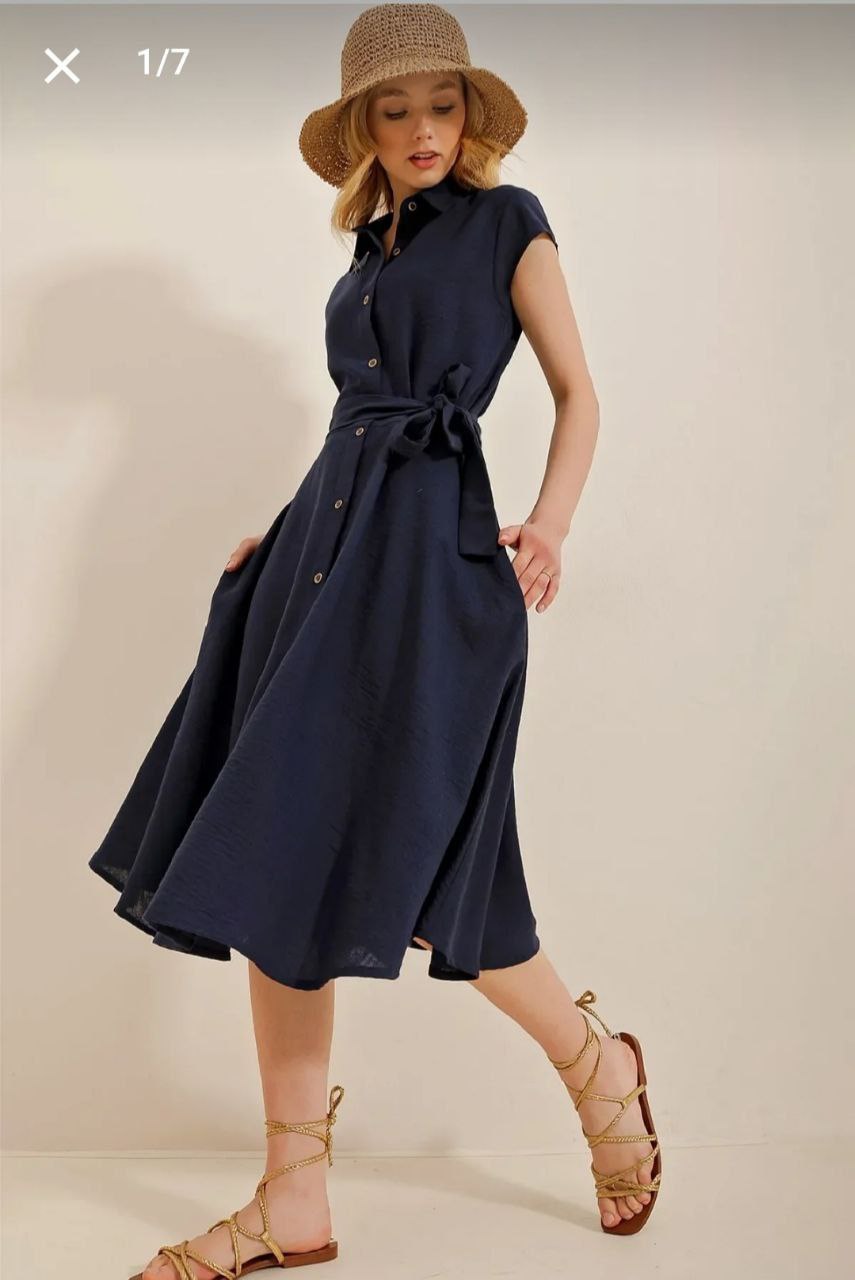 Sleeveless Linen Dress