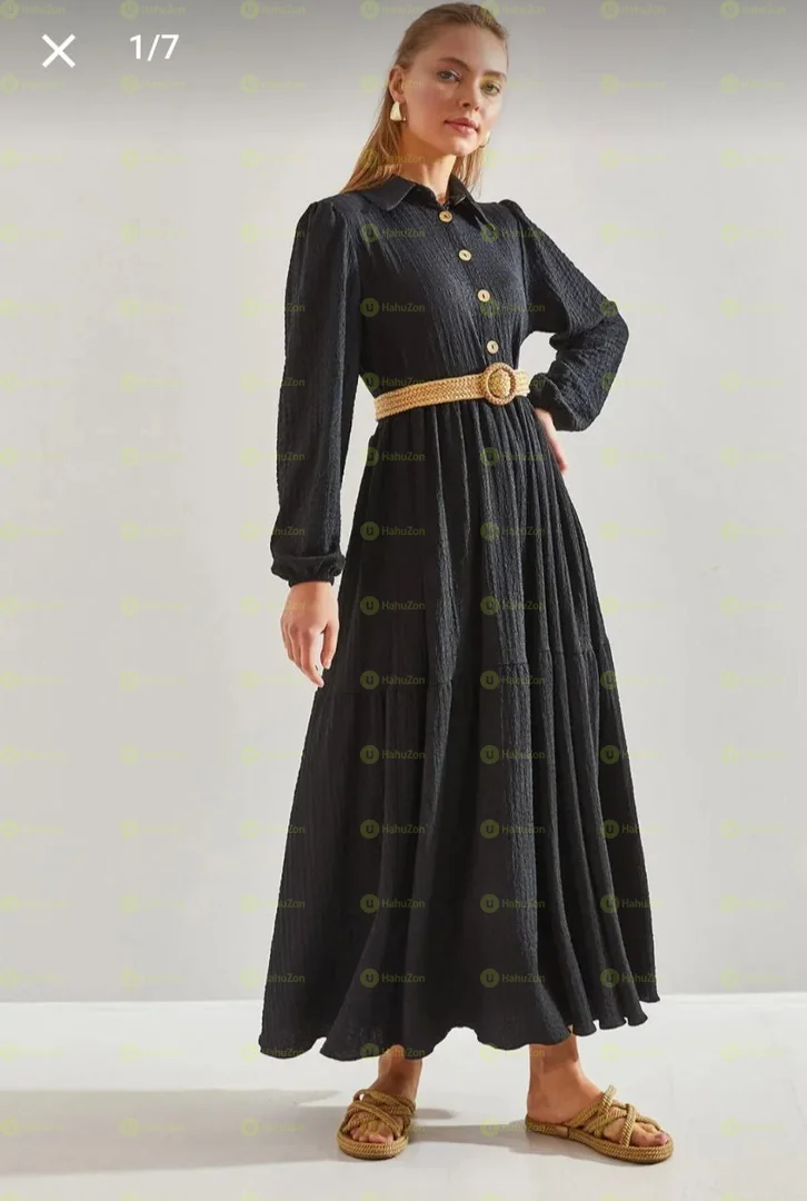 Belted Knitted Long Dress