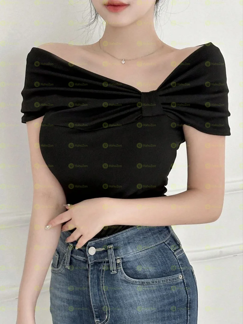Off Shoulder Ruched Fitted Shirt