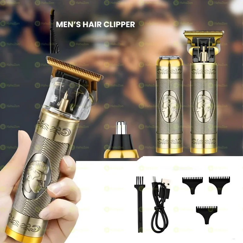 3in1 Wireless Hair Trimmer Beard and Nose Hair Clipper and Shaver