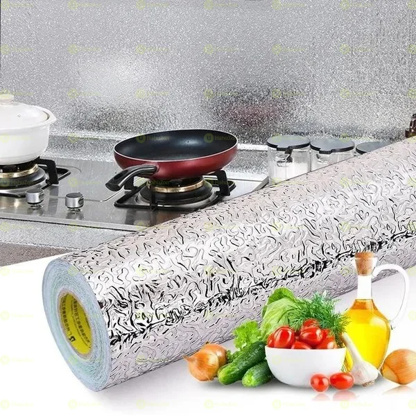 Kitchen Sticker Wall Stove Aluminum Foil Oil-Proof Stickers