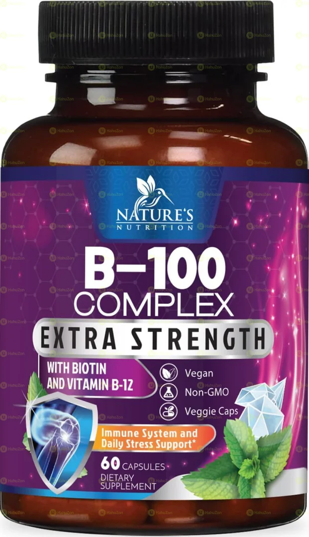 Nature's Nutrition Vitamin B 100 Complex with Biotin & Vitamin B12 60