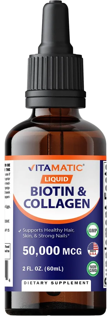 Vitamatic Liqud Biotin & Collagen 50000mcg 60ml