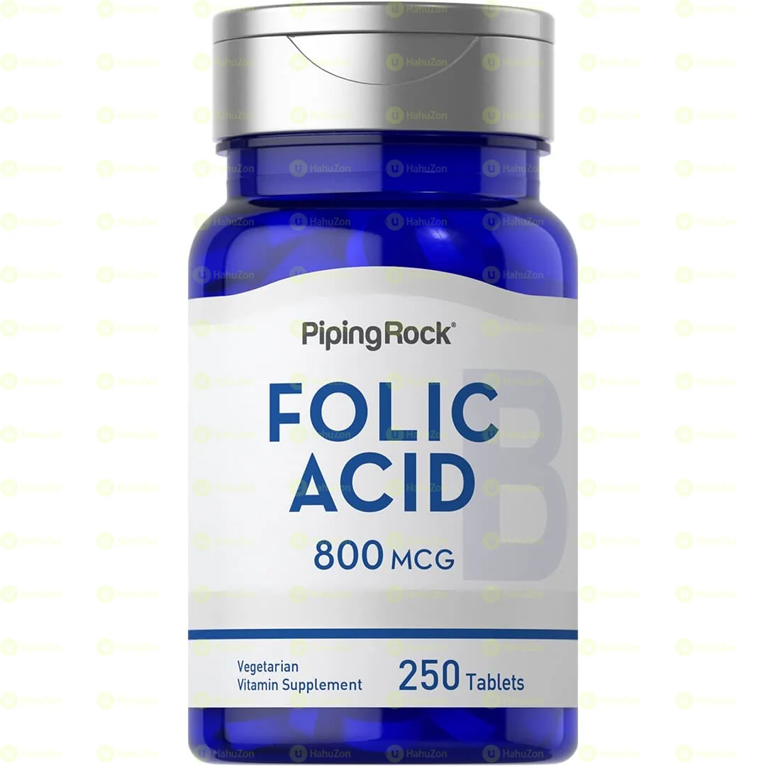 Piping Rock Folic Acid 800mcg Vegetarian 250 Tablets