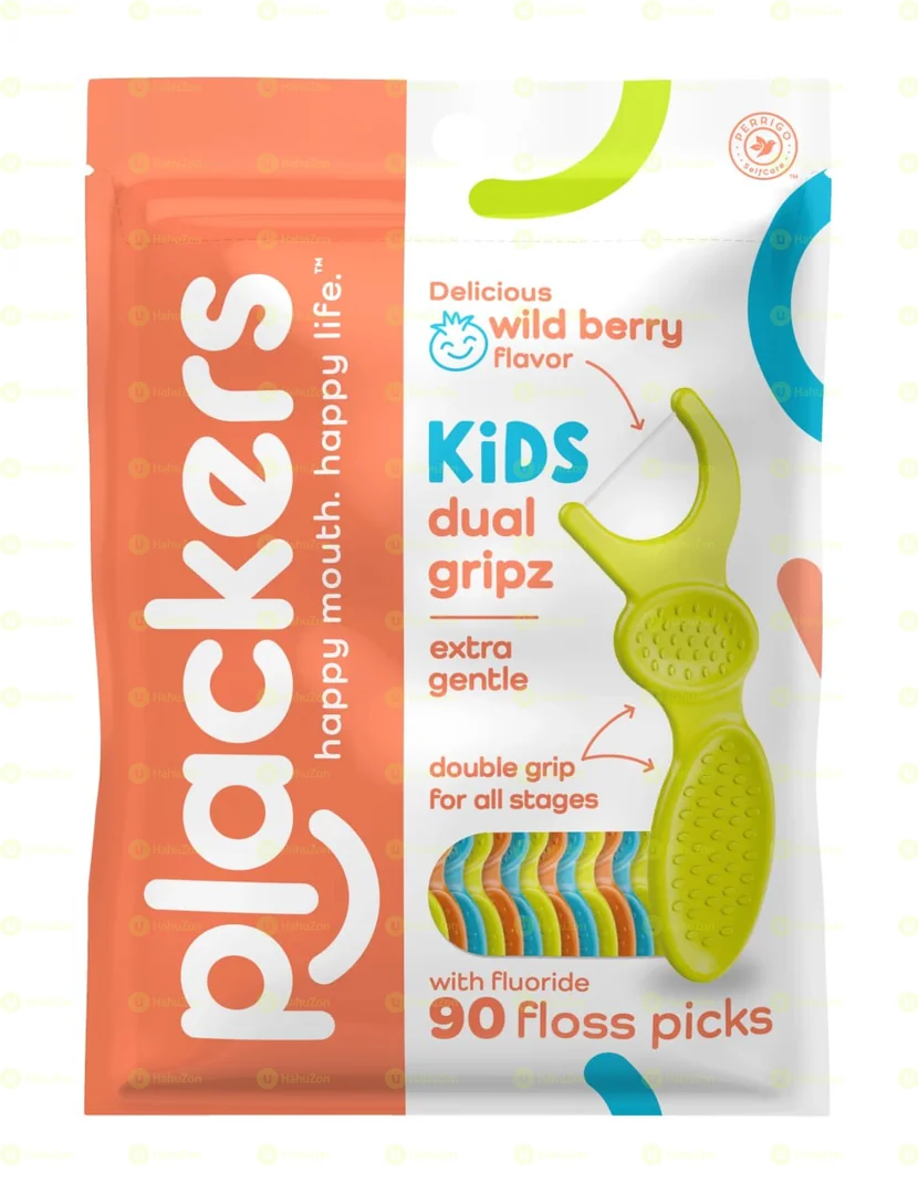 Plackers Kids Dual Gripz 90 Floss Picks