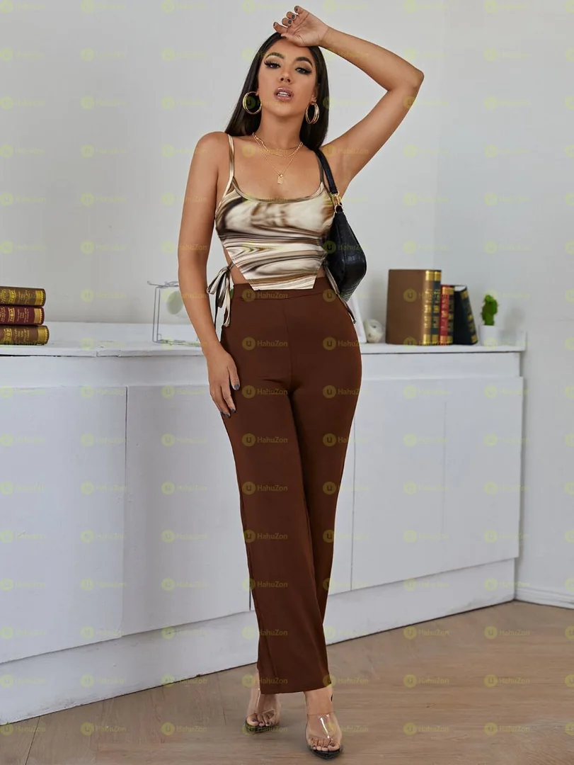 Tie Side Cami Top With Pants