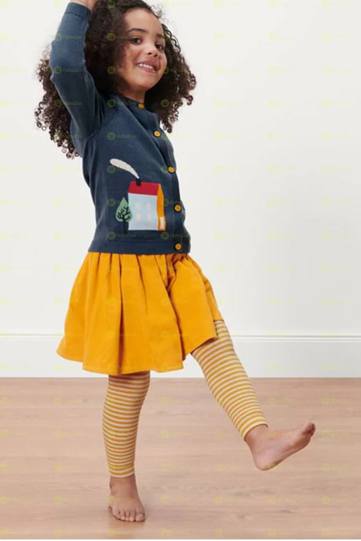 Tchibo Kid Girls 3pc Pull On Knitted Leggings