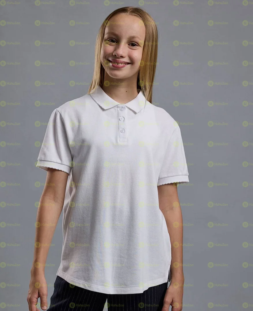 R&B Kid Girls Solid Polo Shirt