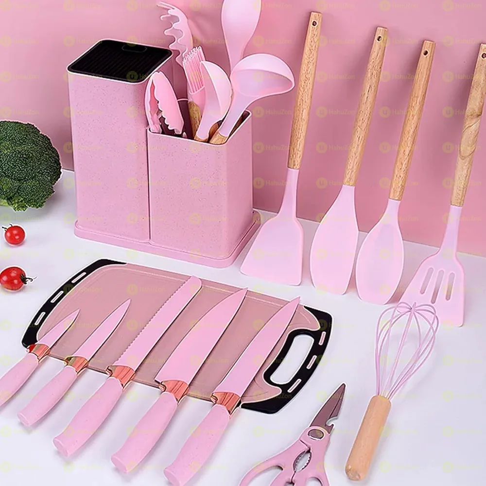 Pink Color 18 Pc Kitchen Set