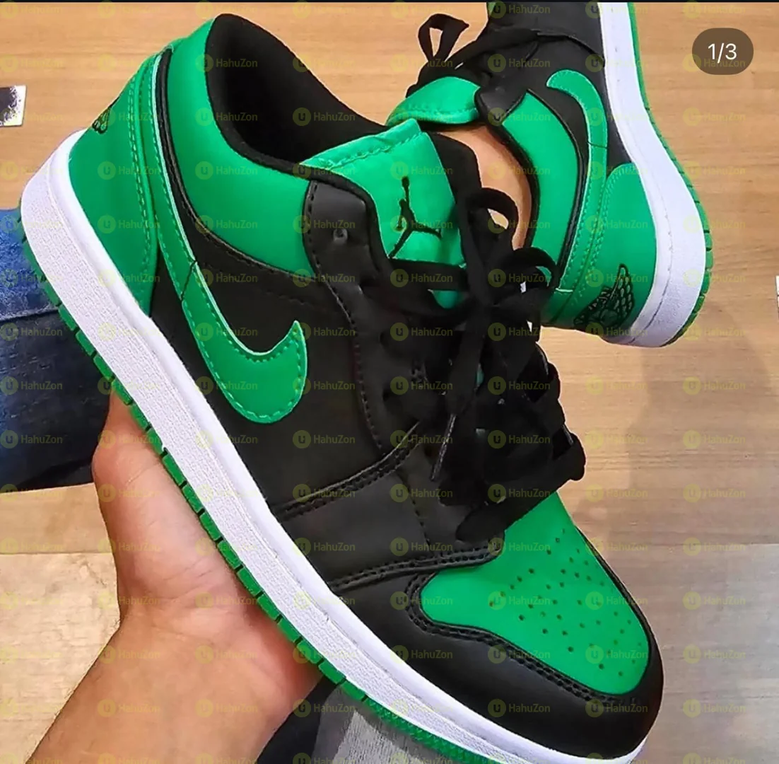 Jordan 1 Low Lucky Green Black Women's Shoes