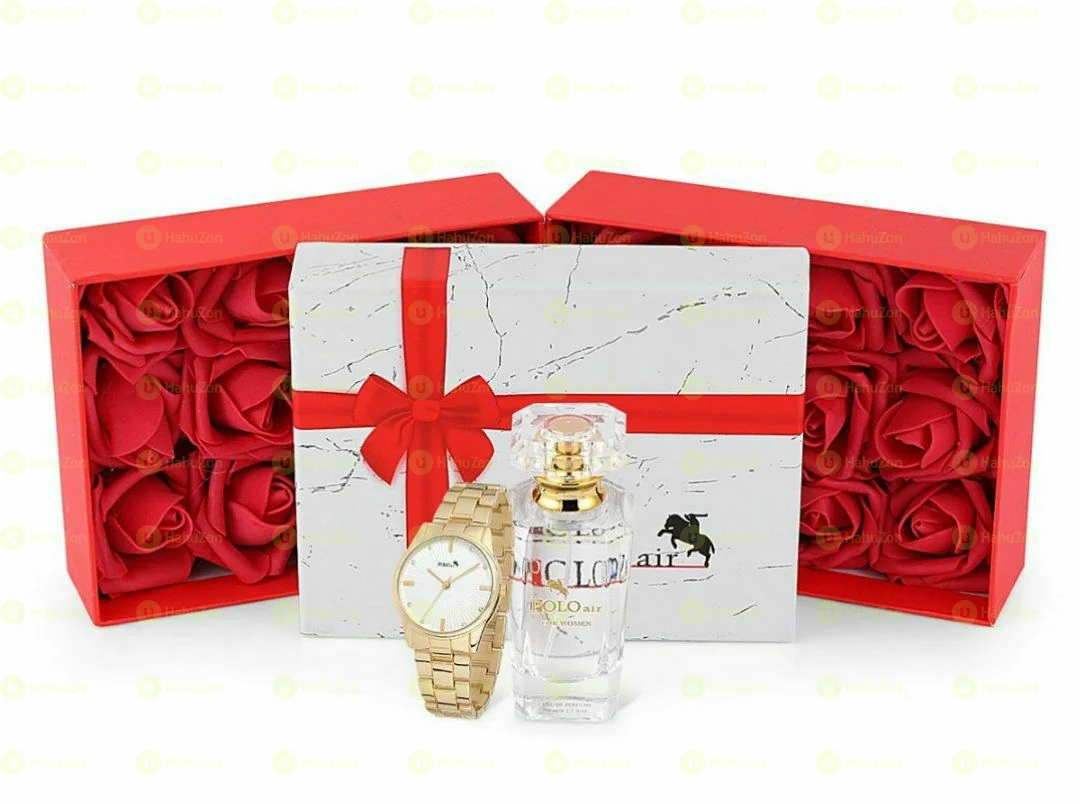 Polo Air Women's Wristwatch and 50 ml Perfume Combination Set