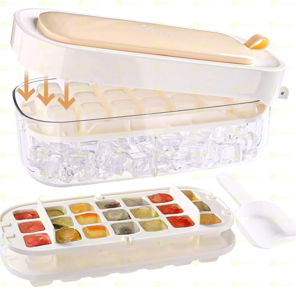 2 Layered Ice Tray for Freezer