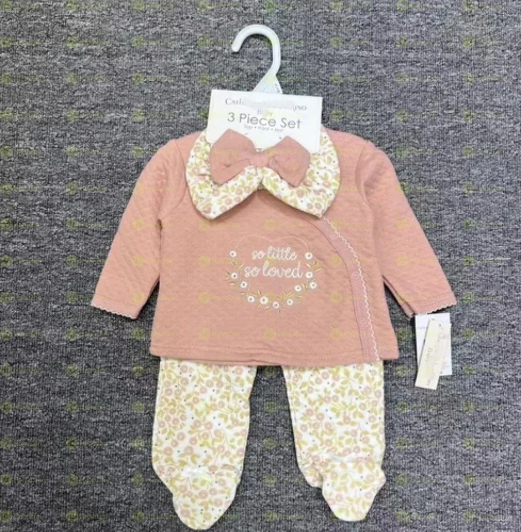 Baby Girls Short, T-Shirt And Headband