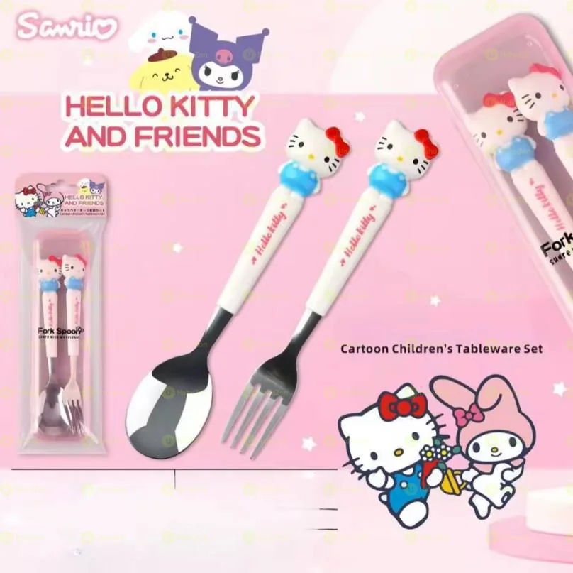 የልጆች የመመገቢያ ማንኪያና ሹካ