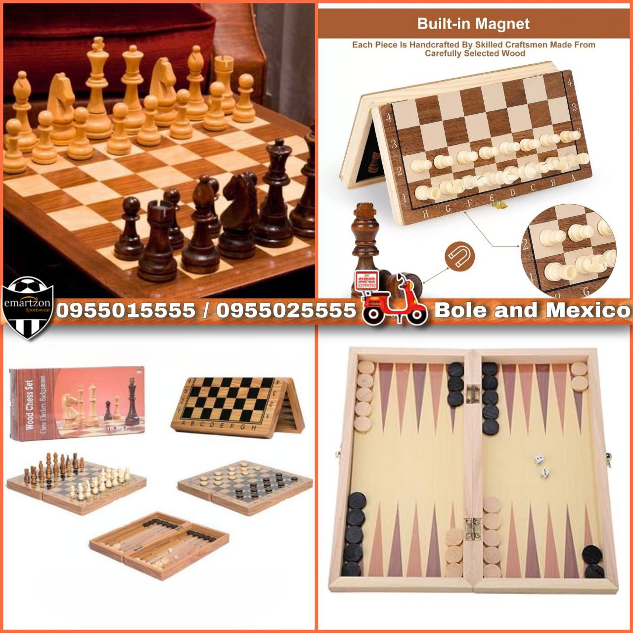 High Quality Foldable 3 In 1 Chess