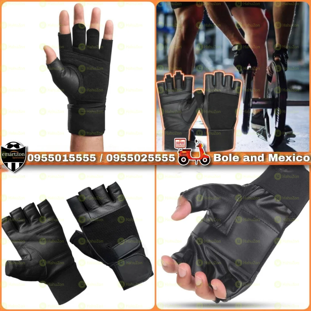 Leather Weight Lifting Gym Workout Gloves