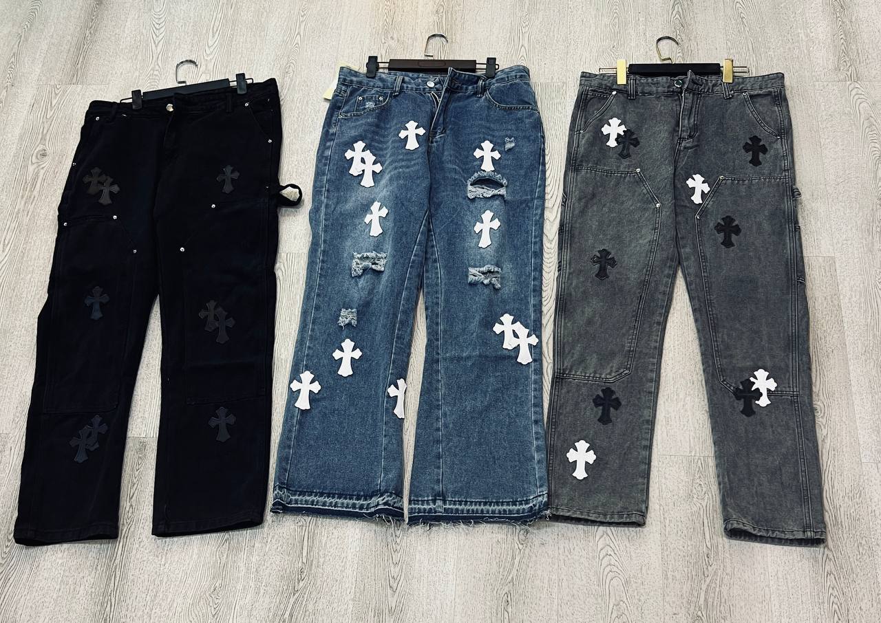 Fashion & Chrome Heart Baggy jeans
