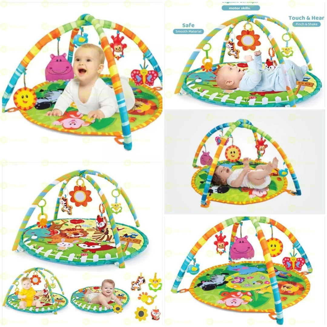 በተለያዩ ቀለማት ያሸበረቀ የልጆች መቦረቂያ ባለክብ ምንጣፍ