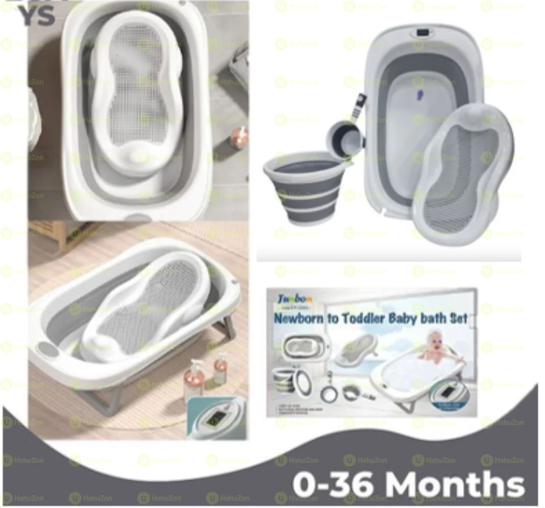 4-In-1 Foldable Baby Bath Tub With Accessories