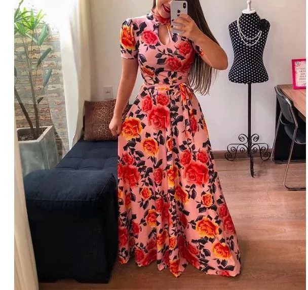 Beautiful Splice Long-Sleeve Dress