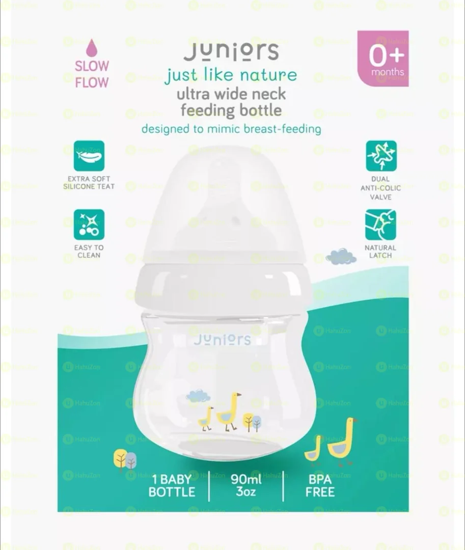 Juniors Nature 90 ml Glass Feeding Bottle