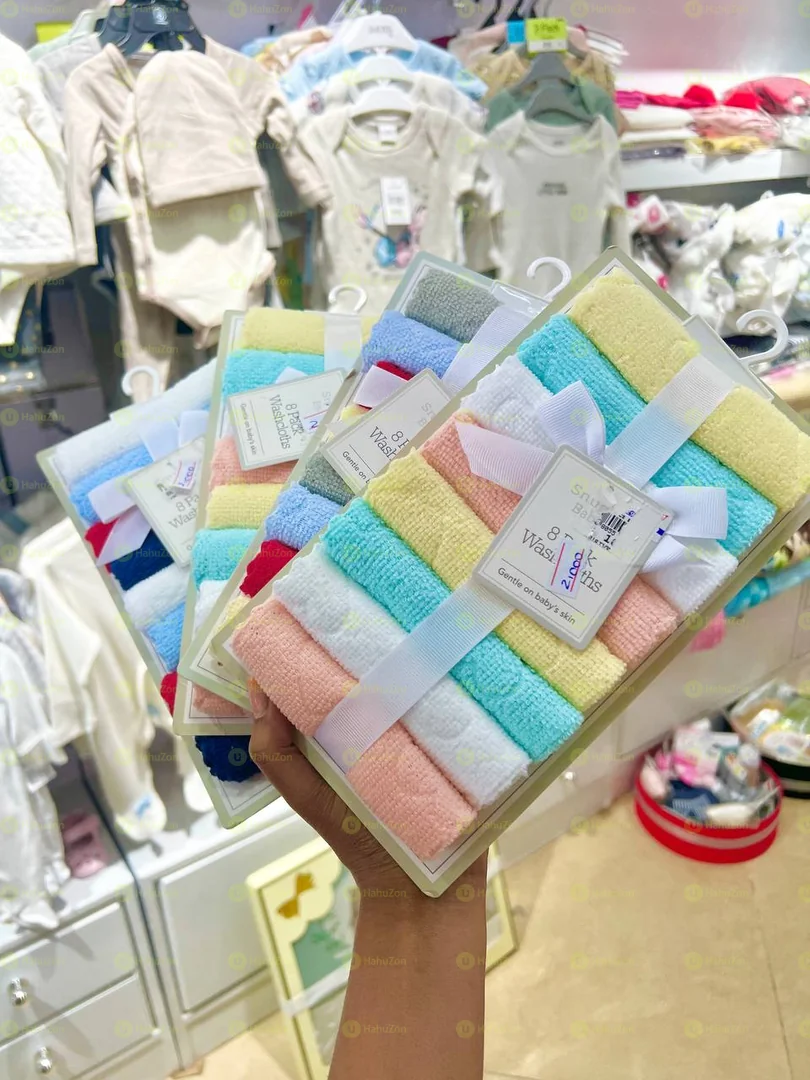8 pcs Washcloth Towel Soft and Gentle on Baby Skin